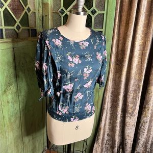 Rebecca Taylor Blue Floral Blouse